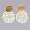 Flat Round Ear Studs X-EJEW-JE03706-2