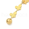 Ion Plating(IP) 201 Stainless Steel Butterfly Pendant Necklaces NJEW-K270-13G-2