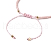 Glass Braided Bead Bracelets BJEW-JB11418-02-4