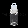 Clear Glass Wishing Bottle Pendants GLAA-A010-01J-1