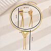 Vintage Style Stainless Steel Triangle Tassel Earrings & Necklaces Sets for Women Party SQ0864-2