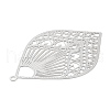 Non-Tarnish 304 Stainless Steel Filigree Big Pendants STAS-K257-04P-3