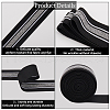 Gorgecraft 4.7 Yards Flat Polyester Striped Elastic Wide Band OCOR-GF0003-86A-6