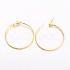 Brass Earring Findings Hoops EC108-3NFG-2