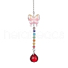 Glass Teardrop Pendant Decorations HJEW-JM01581-03-1