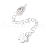 Brass Lobster Clasps & Ends with Chain KK-F880-33S-1