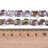 Electroplate Glass Beads Strands EGLA-Q128-06A-FR04-4