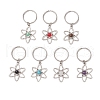 7Pcs Natural Gemstone Keychains KEYC-JKC01244-1