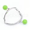 Iron Purse Frame Handle with Solid Color Acrylic Beads FIND-Q038P-D17-2