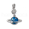 Brass Micro Pave Cubic Zirconia Pendants KK-V009-12P-1