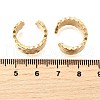 Brass Micro Pave Clear Cubic Zirconia Cuff Earrings EJEW-F370-32G-5