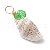 Natural Sea Shell Copper Wire Wrapped Pendants PALLOY-JF03610-03-4