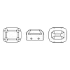 Preciosa® MAXIMA Crystal Sew-On Cups X-PRC-SC8-00030-200-S-5
