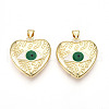 Brass Resin Pendants KK-T070-102-1