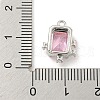 Rectangle Rack Plating Brass Micro Pave Cubic Zirconia Charms KK-P277-23P-02-3