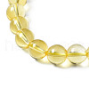 Synthetic Citrine Beaded Stretch Bracelets X-BJEW-Q692-48B-4