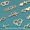 Unicraftale 10Pcs 10 Style 304 Stainless Steel Links Connectors STAS-UN0028-52-5