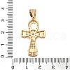 Brass Micro Pave Cubic Zirconia Pendants KK-D061-05G-3