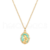 Princess Fish Tail Double-Sided Relief Pendant Necklaces FK0425-1-1