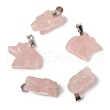 Natural Rose Quartz Pendants G-B127-02P-05-2