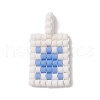 Seed Beads Beaded Charms PALLOY-MZ00255-2