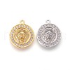 Brass Micro Pave Cubic Zirconia Pendants KK-F809-08-1