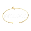 Rack Plating Brass Micro Pave Clear Cubic Zirconia Letter Open Cuff Bangles BJEW-A018-01G-P-3