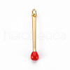 Brass Enamel Pendants X-KK-S362-032C-NR-1