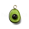 Brass Acrylic Pendants OACR-R006-01G-17-1