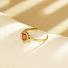 Stainless Steel Micro Pave Cubic Zirconia Open Cuff Rings for Women OE2673-5-1
