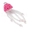 Glass Seed Beaded Jellyfish Pendants PALLOY-MZ00660-05-3