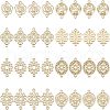 SUPERFINDINGS 32Pcs 8 Style Baroque Style Zinc Alloy Connector Charms FIND-FH0003-94-1