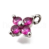 Brass Micro Pave Cubic Zirconia Pendants KK-D356-07E-P-2