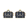 Father's Day Alloy Enamel Pendants ENAM-V001-03B-G-1