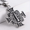 Creative Men's Saint Benedict Exorcism Stainless Steel Pendant Necklaces EZ1780-3