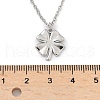 Clover 304 Stainless Steel Pendant Necklaces NJEW-M109-01P-5