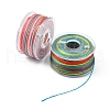 25 Rolls 25 Colors Round Segment Dyed Waxed Polyester Thread String YC-YW0001-02A-4