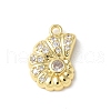 Brass Micro Pave Cubic Zirconia Pendants X-KK-P290-48G-1
