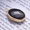 Synthetic Blue Goldstone Pendants X-PALLOY-JF00467-03-3