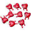 Beebeecraft 12Pcs Valentine's Day Transparent Resin Pendants RESI-BBC0001-02-1