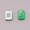 Resin Pendants RESI-WH0025-02-1