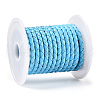 Braided Cowhide Leather Cord NWIR-N005-01N-4mm-2