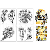 4Pcs 4 Styles PVC Stamp DIY-WH0487-0078-1