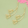 Three-Dimensional Flower Brass Pendants KK-V006-02G-02-1