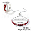 Elegant Fashion Rectangle Brass Rhinestone Slider Bracelets & Cuff Rings Sets TK3165-1-2
