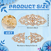 6Pcs Zinc Alloy Rhinestone Snap Lock Clasps FIND-FG0003-46A-2