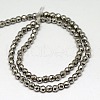 Electroplate Non-magnetic Synthetic Hematite Beads Strands G-J169B-3mm-M-3