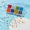 8 Colors Round Glass Seed Beads SEED-YW0001-52-7