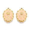 304 Stainless Steel Enamel Pendants STAS-N110-27A-G-1