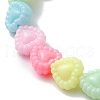 Candy Color Heart Acrylic Beaded Kid Stretch Bracelets for Girls BJEW-JB10222-4